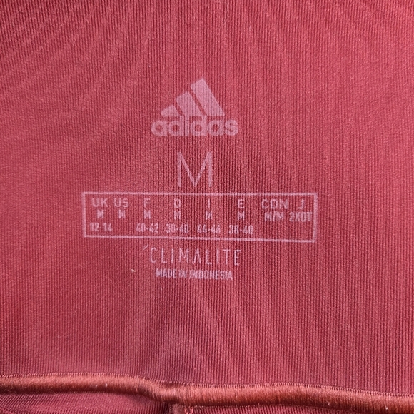 ⭐️Adidas Maroon Womans Active Leggings Size Med - Picture 4 of 4